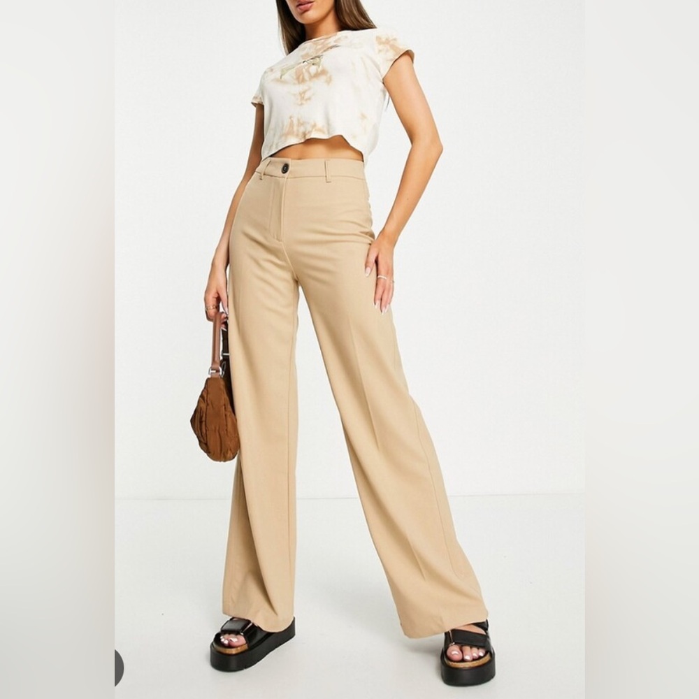 BERSHKA Wide Leg Tailored Pant